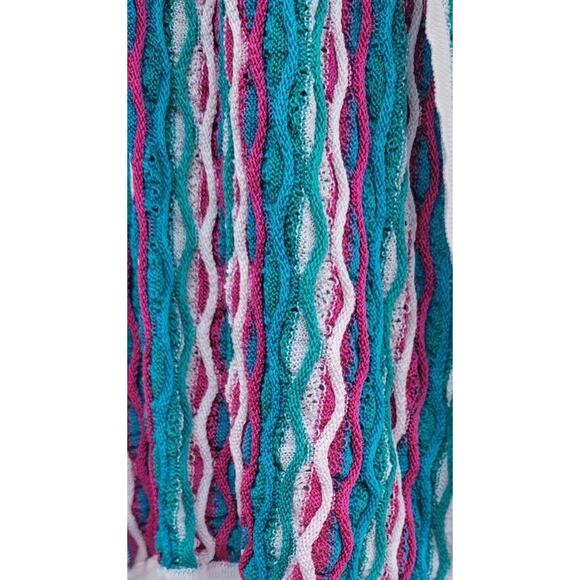 Per Se By Carlisle Women's Knit Wrap Top Woven Embroidered Multicolor Cover Up S - Picture 11 of 12